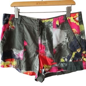 PAM & GELA Women’s Size 10 Flat Front Multicolor‎ Shorts